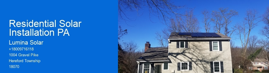 Residential Solar Installation PA