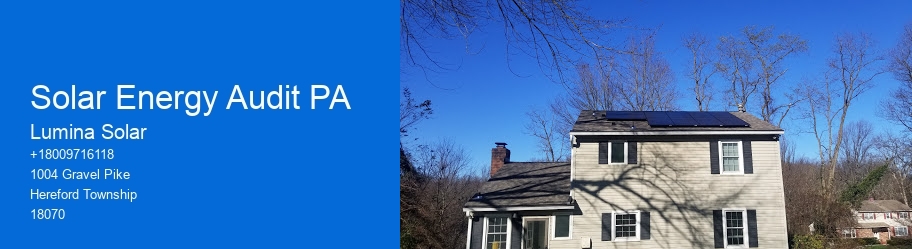 Solar Energy Audit PA